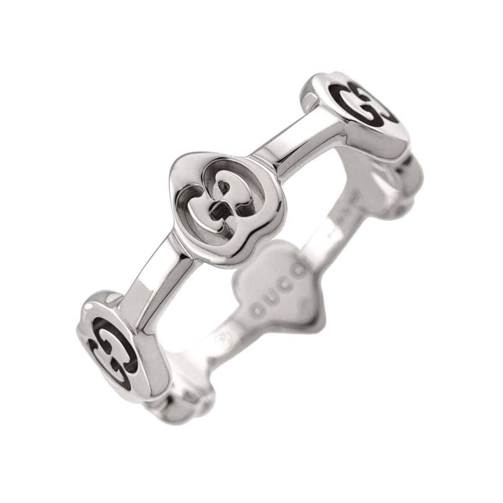 Gucci Icon Heart Ring #7, 18K WG (White Gold 750)